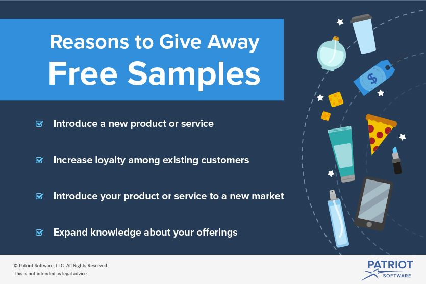 Reasons to Give Away Free Samples Graphic