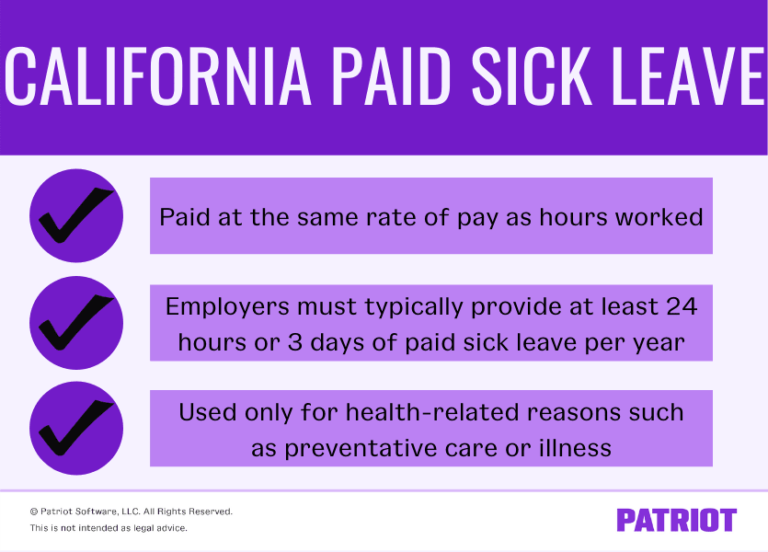 California Paid Sick Leave Coverage, Accrual Rate, and More vwin德赢体育网址