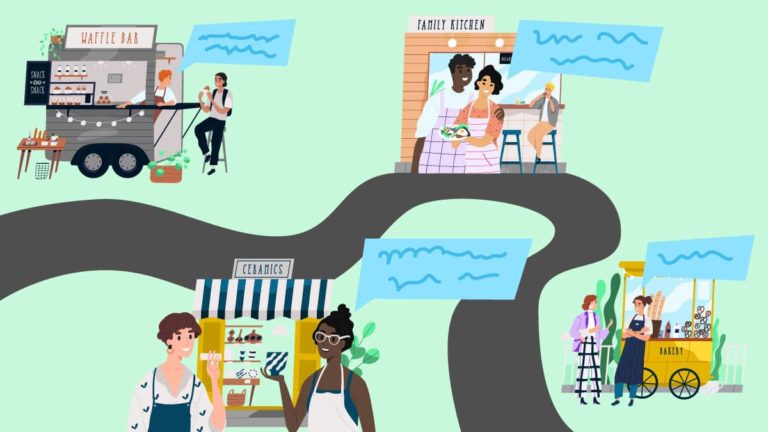 分享他们的提示的企业家的例证开始事务