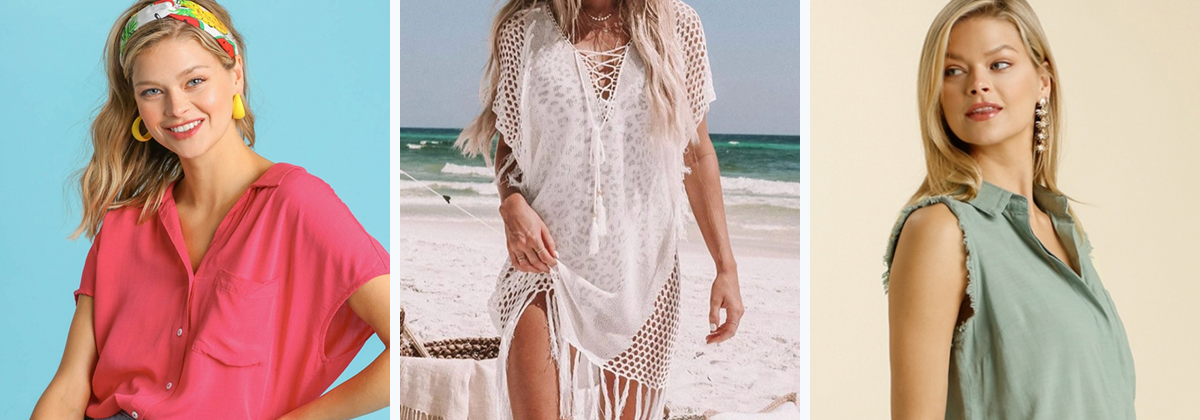 热带嫉妒服装产品的拼贴画