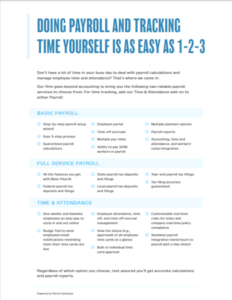 DIY时间和出勤和工资单PDF图像